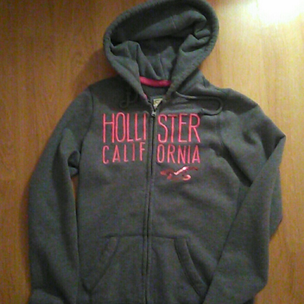 Girls grey Hollister hoodie